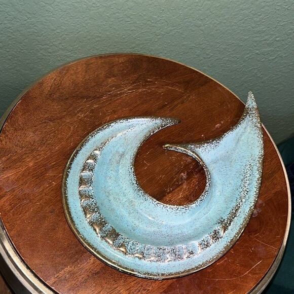 Vintage Pottery Ceramic Ashtray California pottery 1950 MCM coffee table dish - Picture 2 of 6